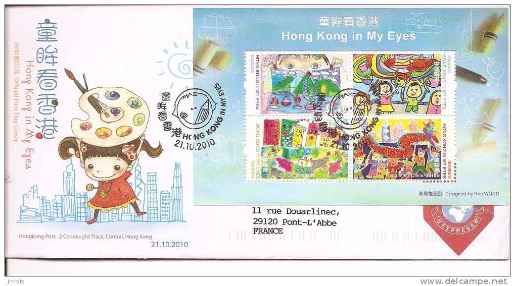 Lettre  Hong Kong   In My Eyes 2010 (828) - Brieven En Documenten