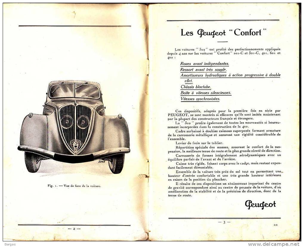 Notice Carnet Automobile PEUGEOT  302 Confort 76pages Richement Illustrées - Voitures