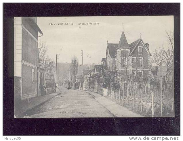 Juvisy Athis Avenue Voltaire édit.leprunier N° 72 Plaque Avenue D'athis-val - Juvisy-sur-Orge