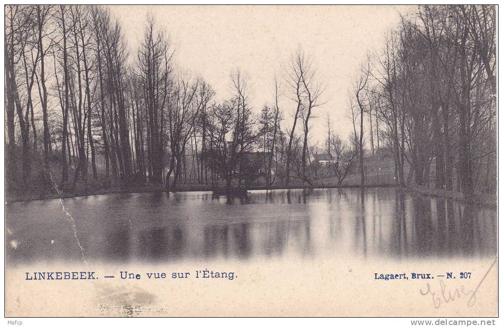 LINKEBEEK - Une Vue Des étangs # Coin Inférieur Gauche Plié - Linkebeek