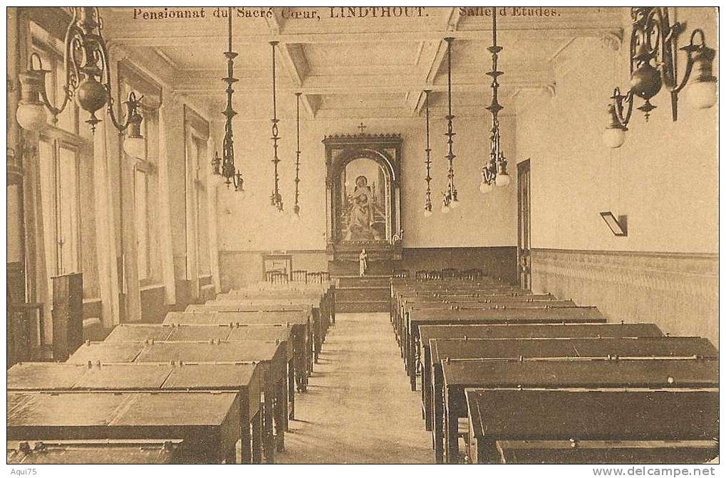 Pensionnat Du Sacré-Coeur LINDTHOUT Salle D´Etudes - Education, Schools And Universities