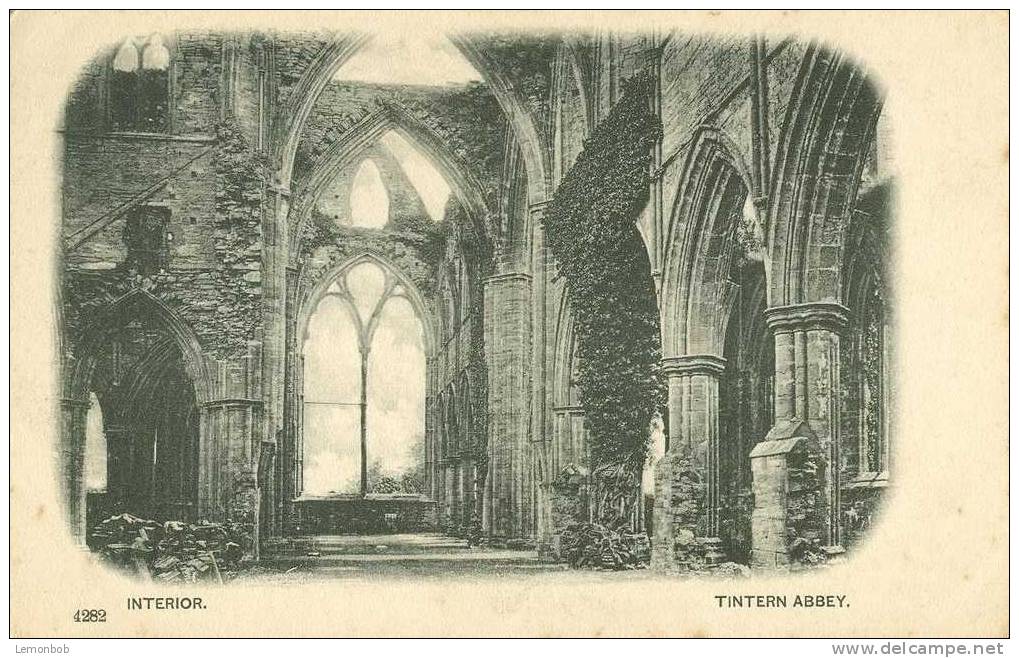 Britain United Kingdom - Interior, Tintern Abbey - Early 1900s Postcard [P1867] - Monmouthshire