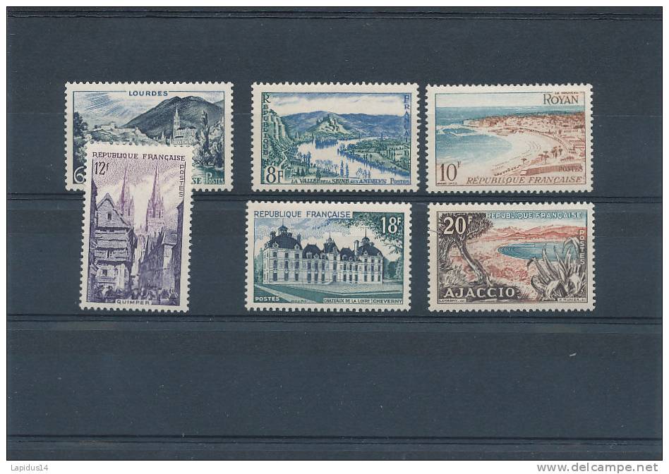 1954/ TIMBRE DE FRANCE NEUF **N°976 A 981 -6 VALEURS  8,70&euro; - Neufs
