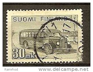 FINLAND 1946 Postal Motor Coach  - 30m. - Black  FU - Used Stamps