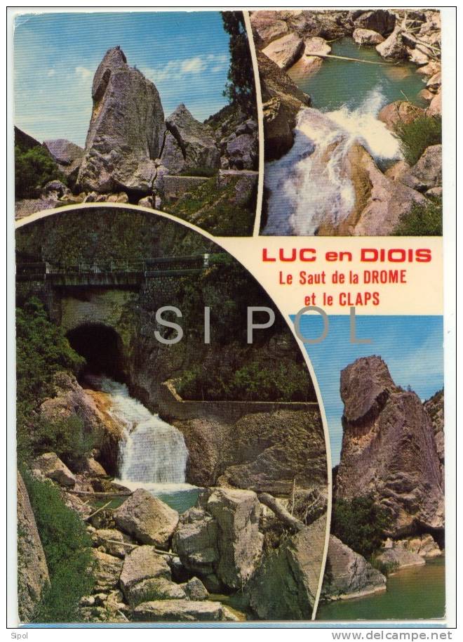 Luc-en-Diois Le Claps Et Le Saut De La Drôme  Multivues Voyagé En 1978 - Ed Cellard -  BE - Luc-en-Diois