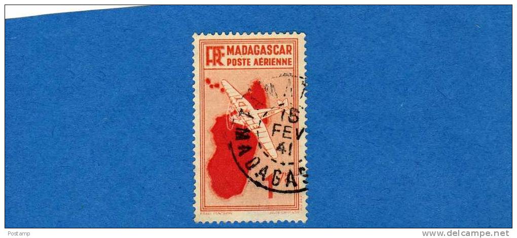 MADAGASCAR--timbre AVION N° 4 Oblitéré -cote 5,4eu - Altri & Non Classificati