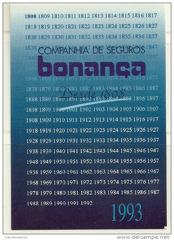 1993 Pocket Poche Bolsillo Bolso Calendar Calandrier Calendario Portugal Bonança Seguros - Small : 1991-00