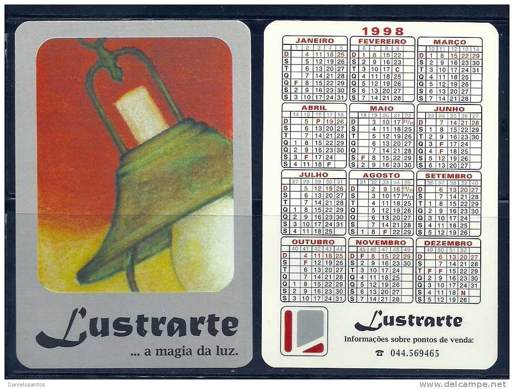 1998 Pocket Poche Bolsillo Bolso Calendar Calandrier Calendario Portugal Iluminação - Tamaño Pequeño : 1991-00