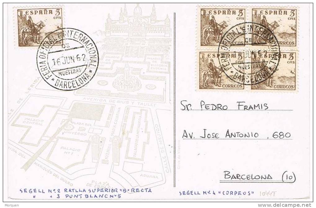 Tarjeta FERIA MUESTRAS Barcelona 1962. Fechador Especial. Variedad - Lettres & Documents