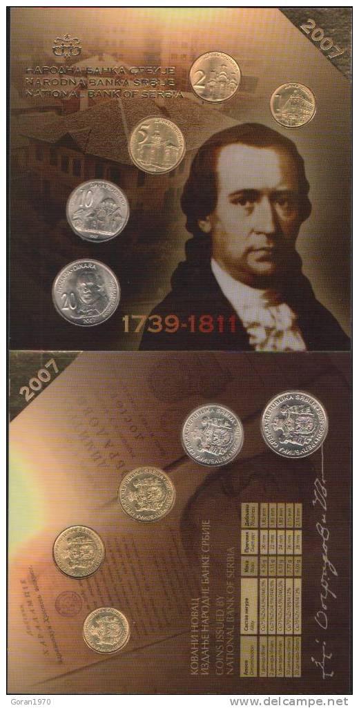 SERBIA COINS SET 2007 YEAR UNC - Serbia