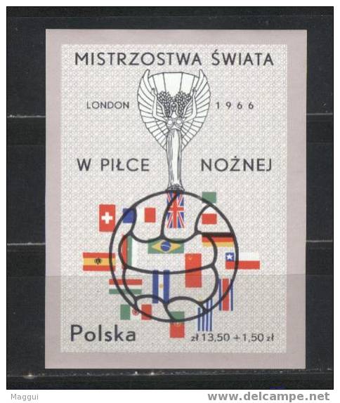 POLOGNE    BF 44  **  NON DENTELE  (cote 5.50e )    Cup 1966     Football  Soccer Fussball - 1966 – Engeland