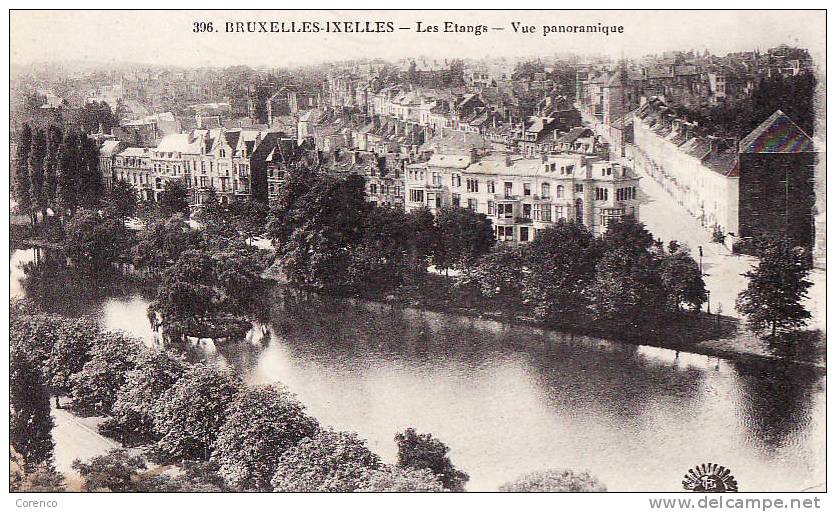 5045   BRUXELLES IXELLES   Les étangs  Circulée 1920 - Elsene - Ixelles