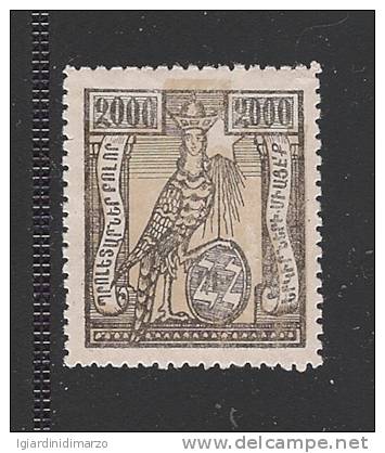 ARMENIA - 1922 - VALORE DA 2000 R. NUOVO S.T.L. - EMISSIONE SOGGETTI VARI - IN BUONE CONDIZIONI - Armenia