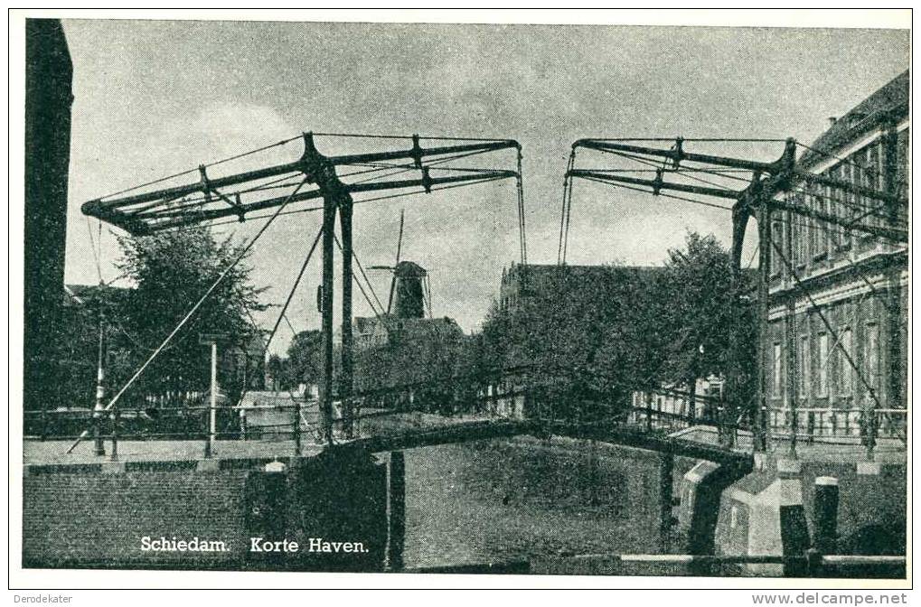 Schiedam. Korte Haven. Onbeschreven. Goed. - Schiedam