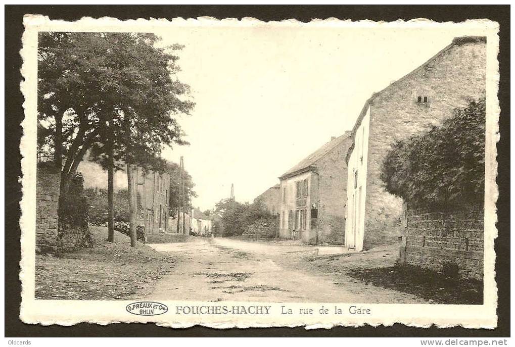 Carte Postale "Fouches - Hachy" Rue De La Gare - Tubize