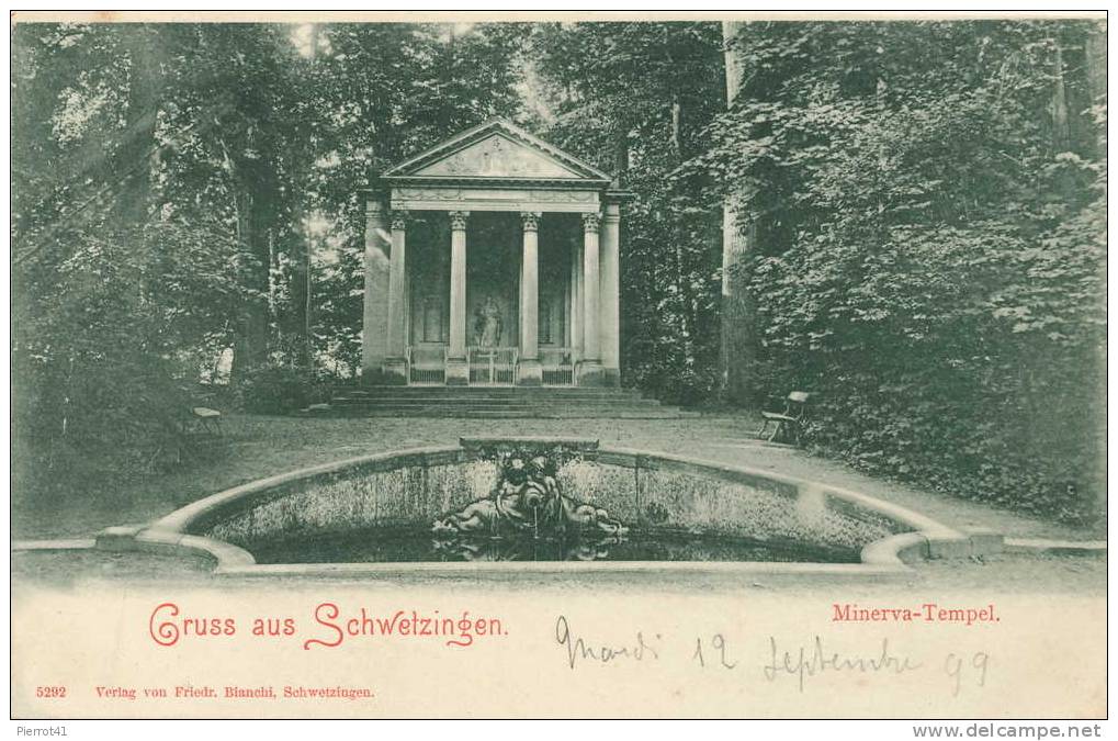ALLEMAGNE -  Gruss Aus SCHWETZINGEN - Minerva Tempel - Jahr 1899 - Schwetzingen