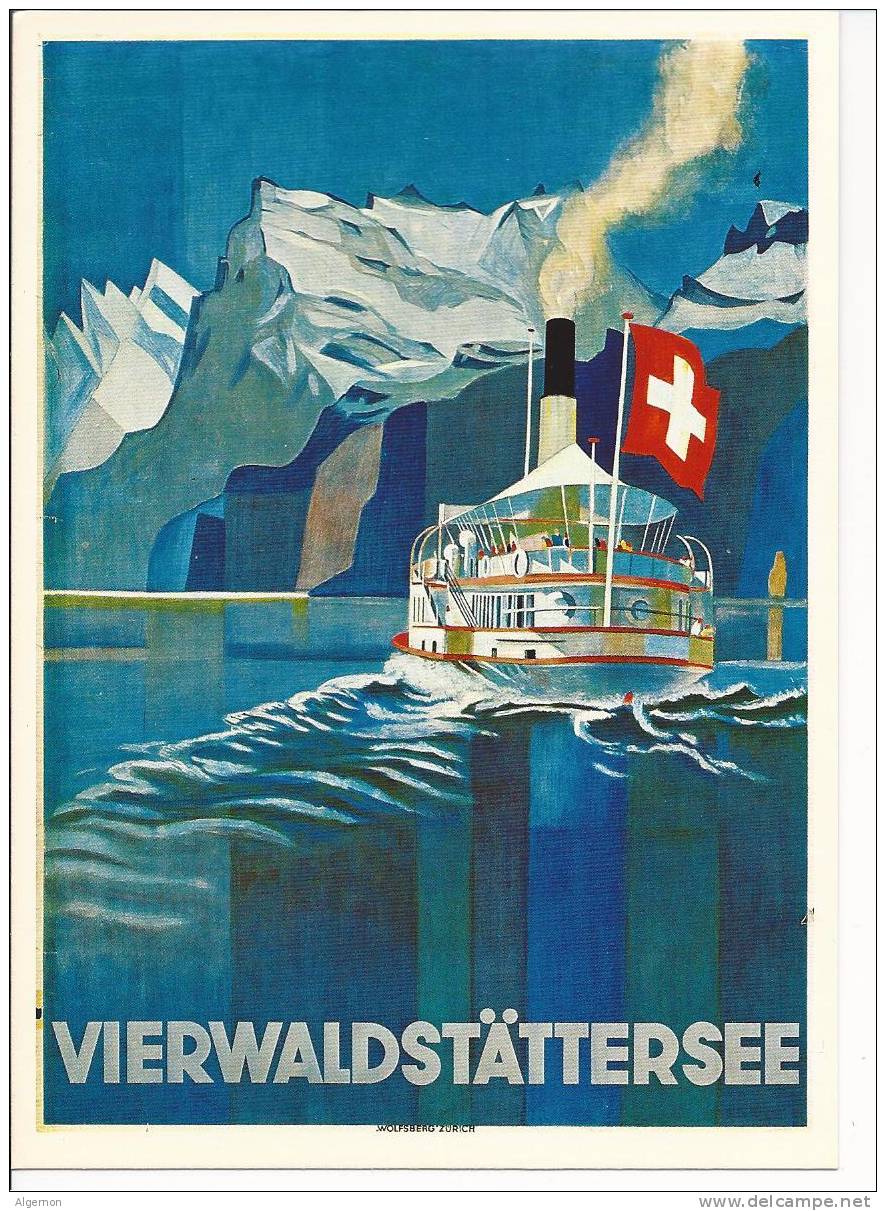 714 - Vierwaldstättersee Vapeur (reproduction D´affiche) - Autres & Non Classés