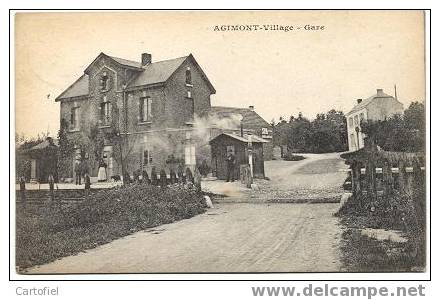 AGIMONT-VILLAGE-LA GARE-STATION-TOP-ANIMATION-PHOTOTYPIE-DESAIX - Hastière