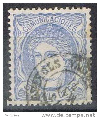 España, 50 Milesimas Alegoria, Edifil Num 107, Fechador SAN FELIU De GUIXOLS (Gerona) º - Used Stamps