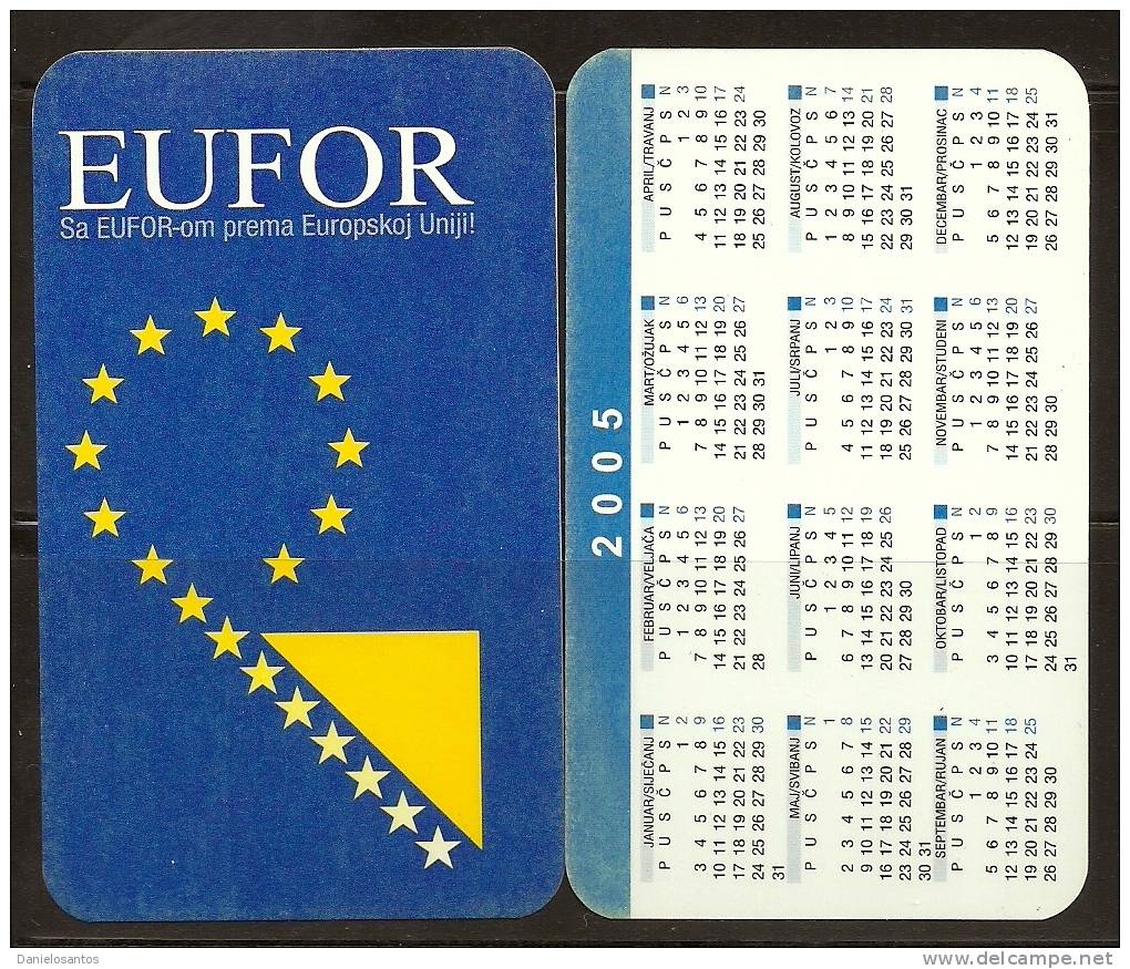 2005 Pocket Poche Bolsillo Calender Calandrier Calendario  Portugal EUFOR - Small : 2001-...