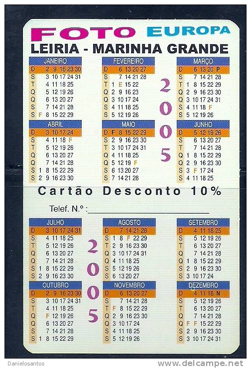 2005 Pocket Poche Bolsillo Calender Calandrier Calendario  Portugal Foto - Small : 2001-...