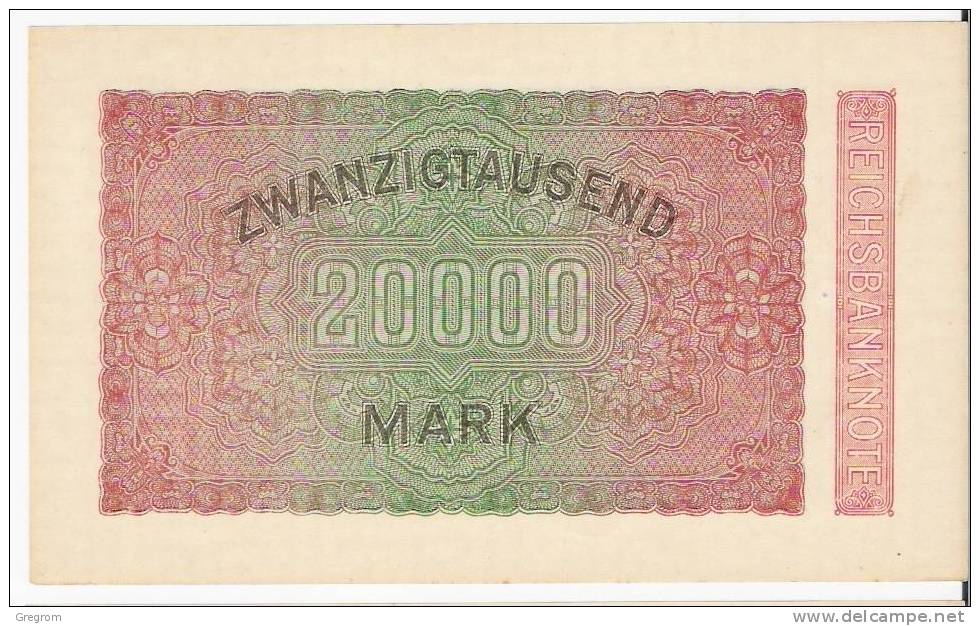 ALLEMAGNE -GERMANY  20000 MARK  Jamais Circulé Lettres Aa -DC 164030  Rare - 20000 Mark