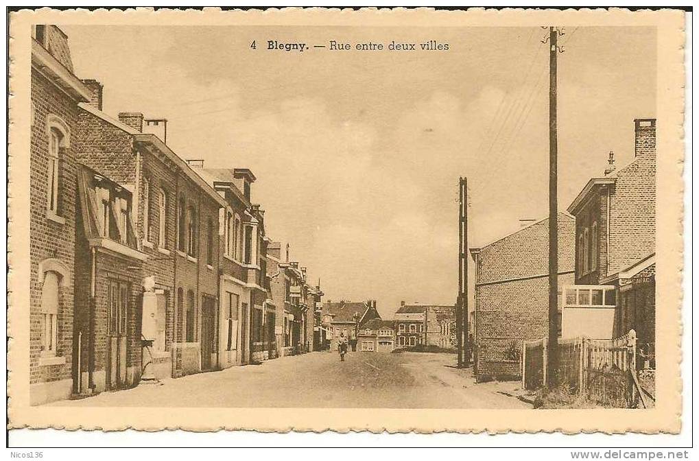 BLEGNY    RUE  ENTRE DEUX VILLES - Blégny
