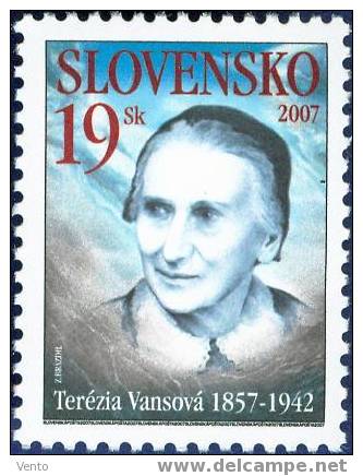 Slovakia 2007 Mi 548 ** Writer, Terezia Vansova - Ungebraucht