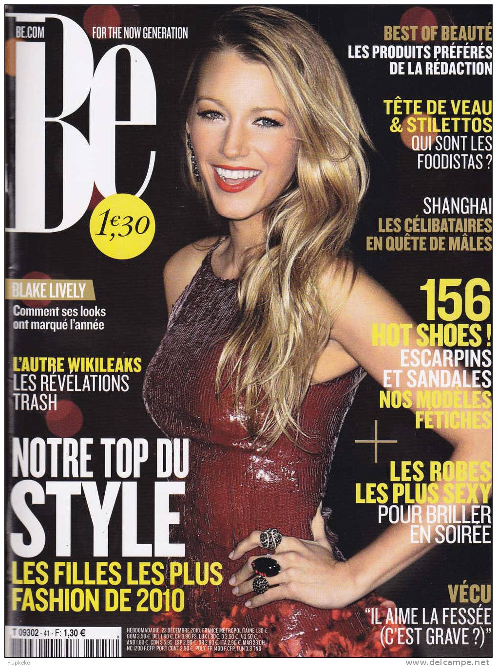 Be.Com 41 Décembre 2010 Couverture Blake Lively - People