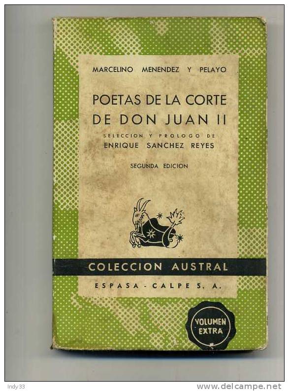 - POETAS DE LA CORTE DE DON JUAN II . COLLECCION AUSTRAL . 1946 BUENO AIRES - Poesía