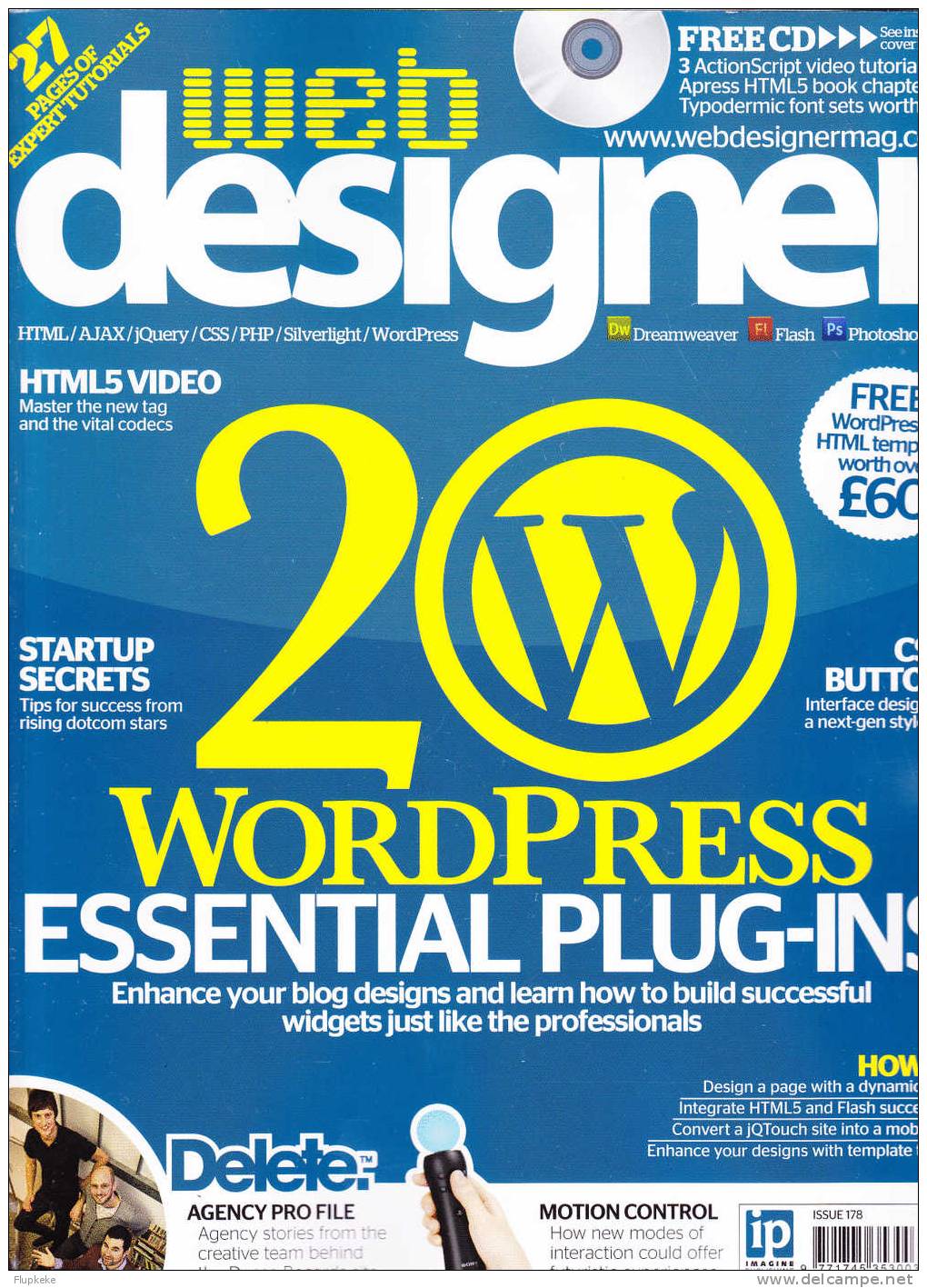 Web Designer 178 December 2010 World Press Essential Plug-Ins With Cd - Unterhaltung
