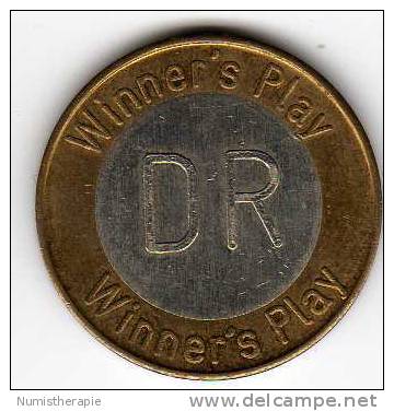 Jeton De Jeux BIMETAL : Winner´s Play DR - Firma's