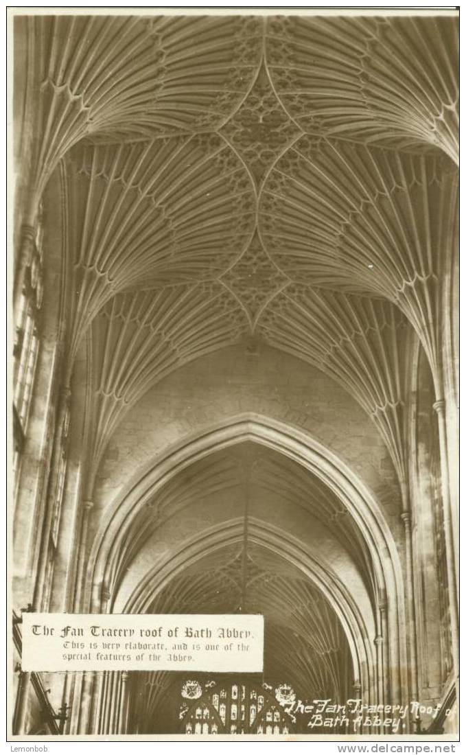 Britain United Kingdom - Roof Of Bath Abbey - Unused Real Photo Postcard [P1882] - Bath