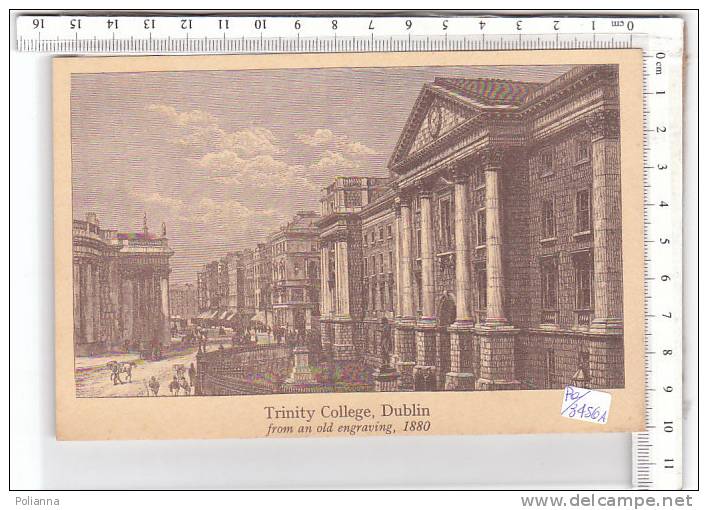 PO3456A# DUBLINO - TRINITY COLLEGE - Incisione 1880  No VG - Dublin