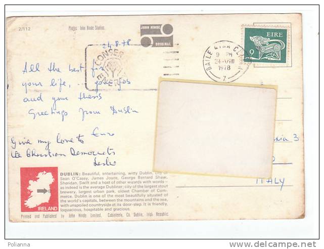 PO3459A# DUBLINO - Vedutine  VG 1978 - Dublin