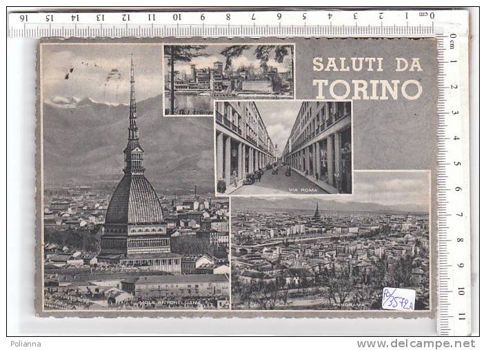 PO3572A# TORINO - Vedutine MOLE ANTONELLIANA - VIA ROMA  VG 1958 - Mole Antonelliana