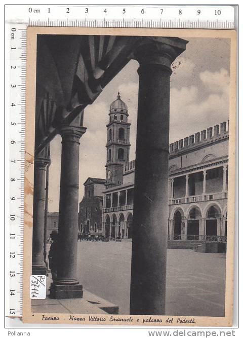 PO3741A# RAVENNA - FAENZA - Piazza Vittorio Emanuele E Piazza Del Podestà  VG 1943 - Faenza