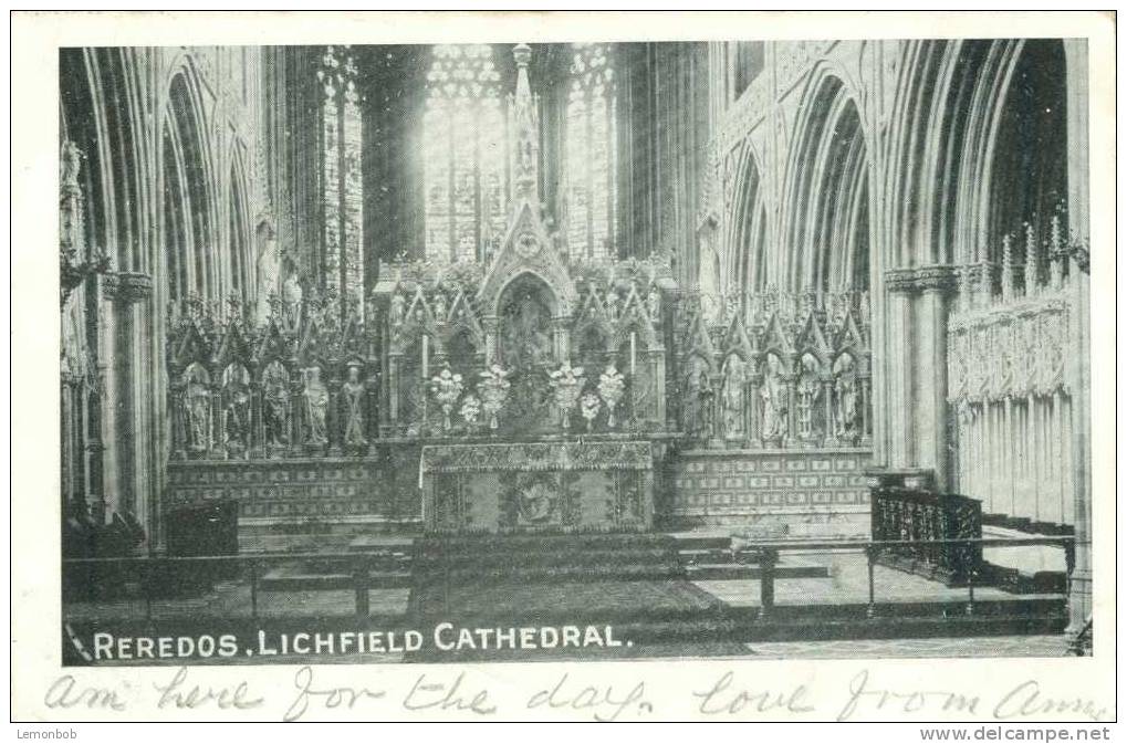 Britain United Kingdom - Reredos, Lichfield Cathedral - 1904 Used Postcard [P1893] - Other & Unclassified