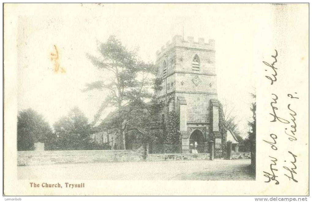 Britain United Kingdom - The Church, Trysull - 1904 Used Postcard [P1894] - Autres & Non Classés