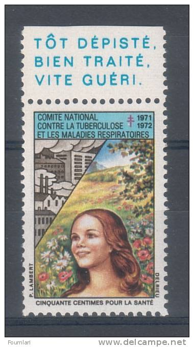 Vignette Antituberculeux - 1971-72  - Neuf ** - Antituberculeux