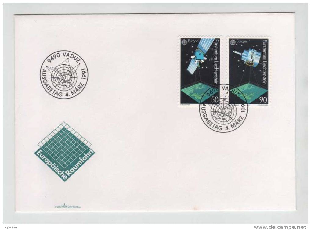 Liechtenstein FDC 4-3-1991 EUROPA CEPT With Cachet - 1991