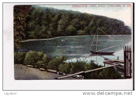 Penacook Lake, West Concord, New Hampshire, Boat On Lake - Concord