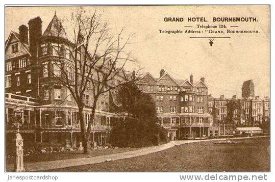 GRAND HOTEL - Bouyrnemouth - Dorset - Bournemouth (a Partire Dal 1972)