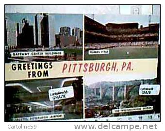 USA PITTSBURG  AIRPORT AEROPORTO  E STADIO BASEBAL FORBES FIELD VB1970 CW20697 - Pittsburgh