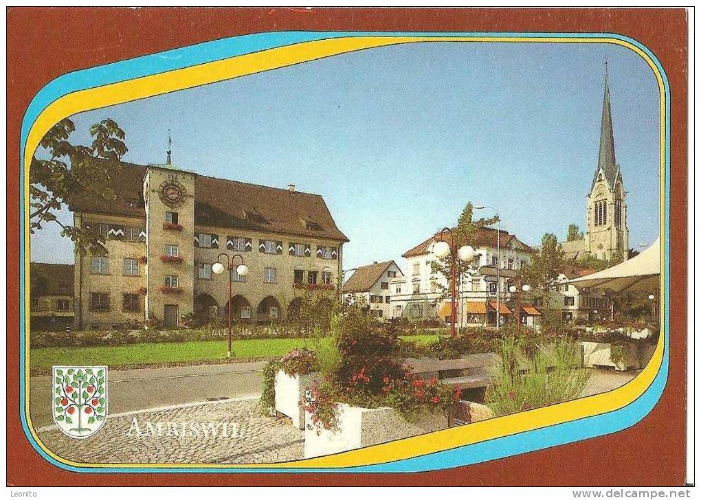 Amriswil TG Dorfplatz Mit Gemeindehaus SBB-Amriswil-Stempel 1987 - Amriswil