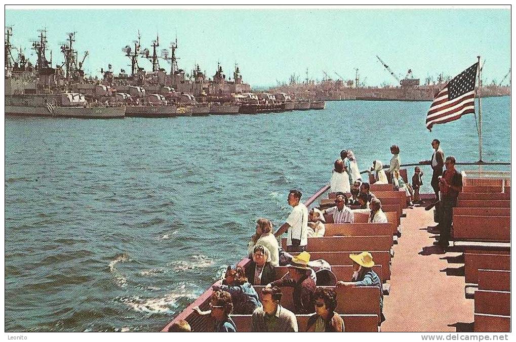 San Diego Bay U.S. Navy Ships Seen From Excursion Boats - San Diego