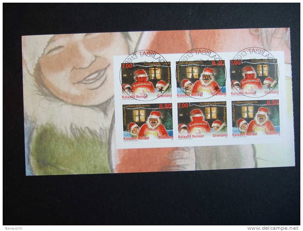 GREENLAND 2010  CHRISTMAS HALF  BOOKLET      CTO            (BOXGRO-631/015) - Postzegelboekjes