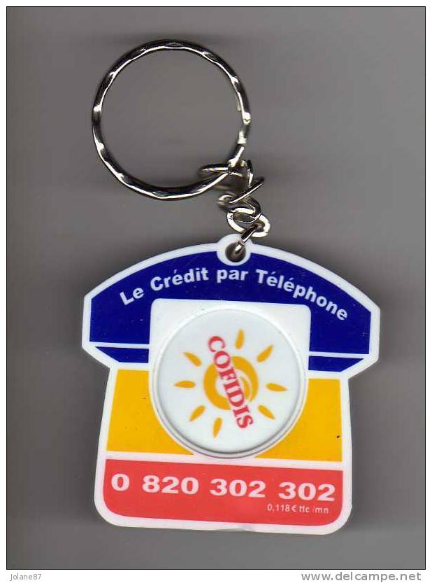 PORTE CLEF       COFIDIS            JETON DE CADDIE INCLUS DANS LE CENTRE - Jetons De Caddies