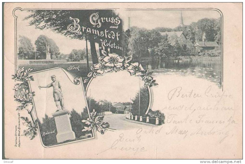 Gruss Aus Bramstedt, Used, **1898**,  With Stamp, - Cuxhaven