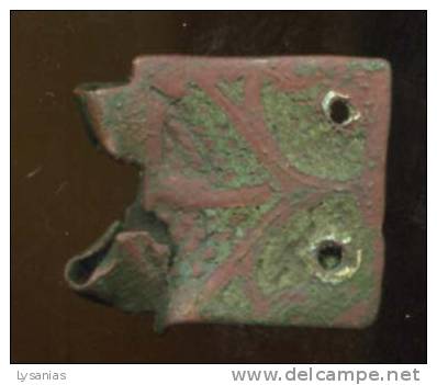 Plaque-boucle Anglaise, XIVè.s, En Bronze Décoré - Archaeology